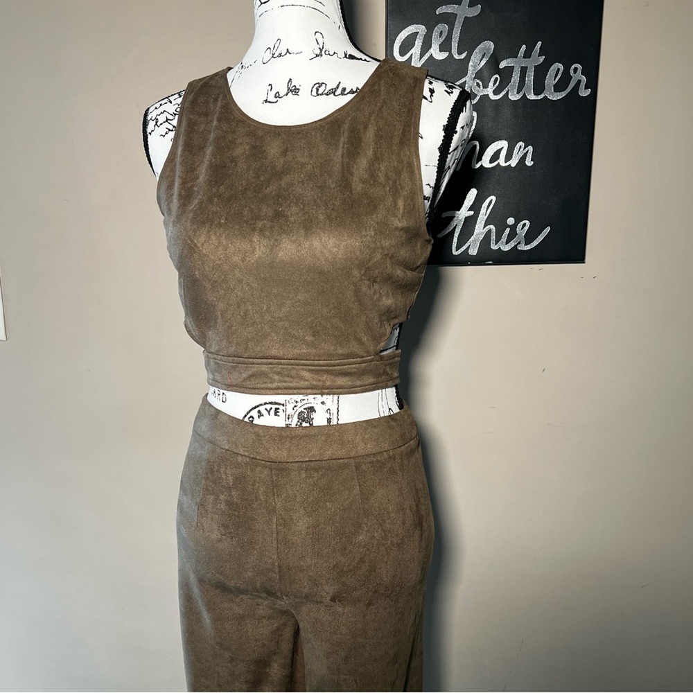 Suede Two Piece Set
